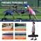 22 Feet Portable Pickleball Net Set with Metal Frame Wheels 4 Paddles and 40 Outdoor Balls